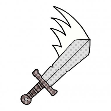 Çizgi film kılıcının vektör çizimi