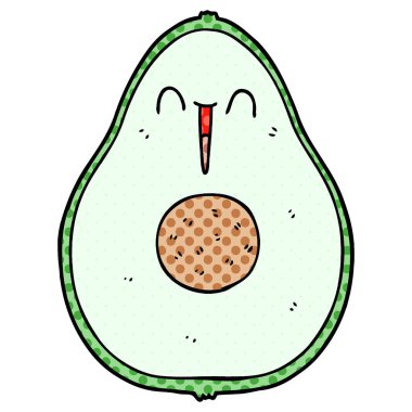 vektör çizim karikatür avokado