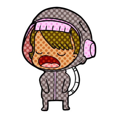 çizgi film astronot kadın açıklayan