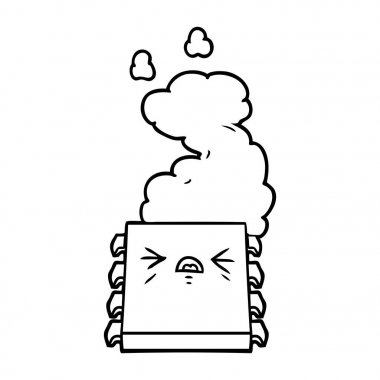 çizgi film aşırı ısınma bilgisayar çipi