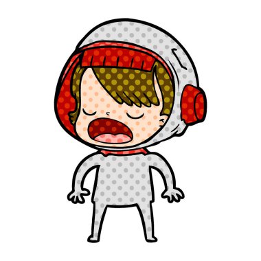 çizgi film astronot kadın açıklayan