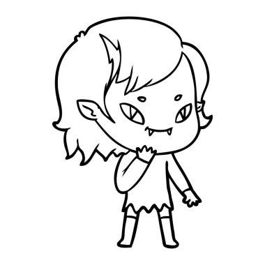 çizgi film dostu vampir kız dikkate alınarak