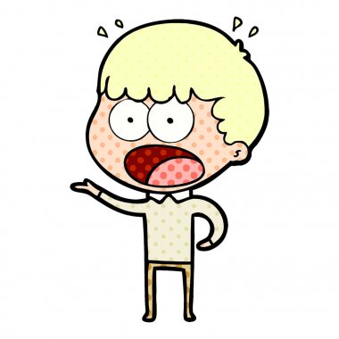 vektör çizim karikatür dostum şok