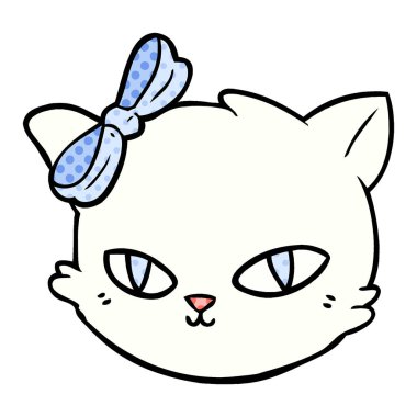 Karikatür kedi aşınma yayı