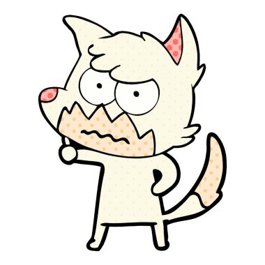 vektör çizim karikatür rahatsız fox