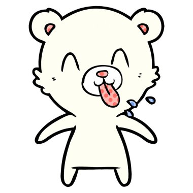 dilini kaba karikatür kutup ayısı