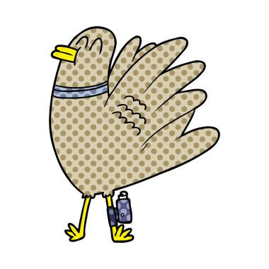 vektör çizim karikatür güvercin