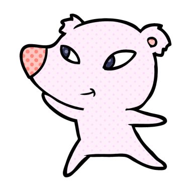 Tatlı çizgi film ayısının vektör çizimi