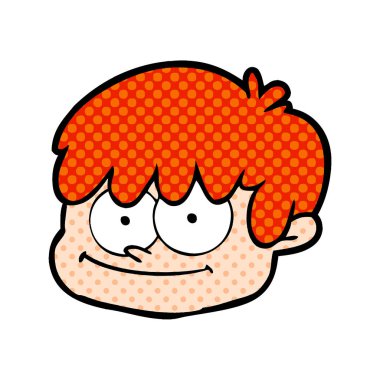 vektör çizim karikatür erkek yüz