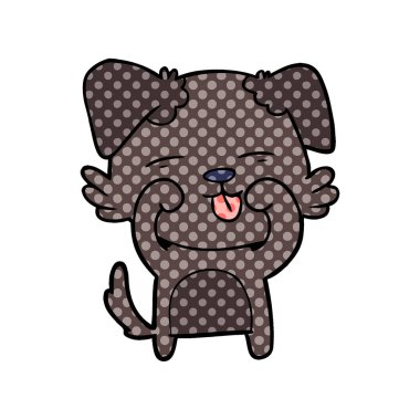 Gözlerini ovuşturarak karikatür köpek