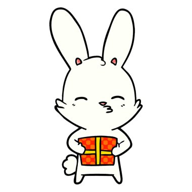 meraklı bunny çizgi ile hediye