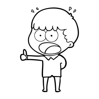 vektör çizim karikatür dostum şok