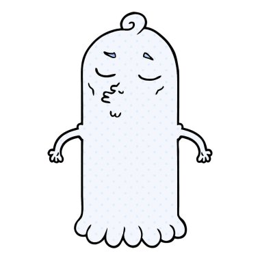 Çizgi film hayaletinin vektör çizimi