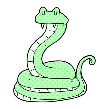 Çizgi film yılanının vektör çizimi