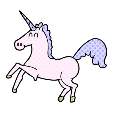 vektör çizim karikatür unicorn