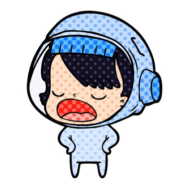 çizgi film astronot kadın açıklayan