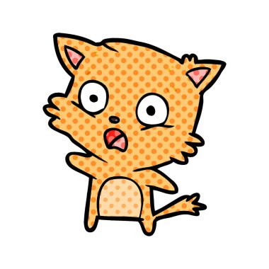 Çizgi film kedisinin vektör çizimi