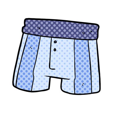 vektör çizim karikatür boxer şort