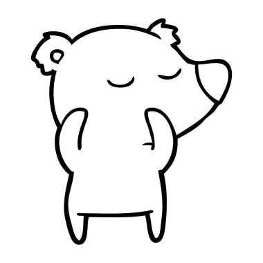 mutlu karikatür kutup ayısı