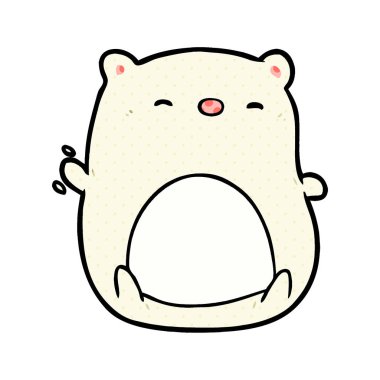 sevimli çizgi kutup ayısı