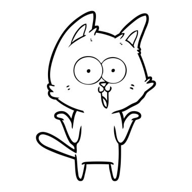 komik karikatür kedi vektör çizim