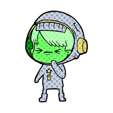 kızgın çizgi film alan kız