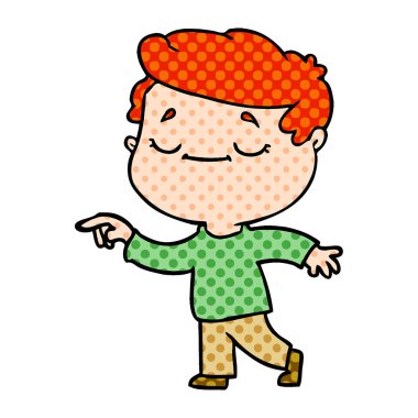 vektör çizim karikatür huzurlu adam