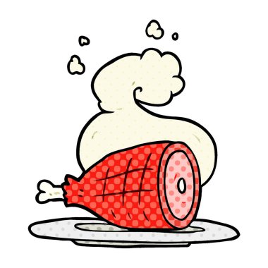 vektör çizim karikatür pişmiş et