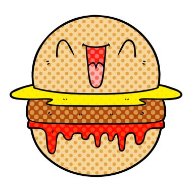 Vektör çizim karikatür burger