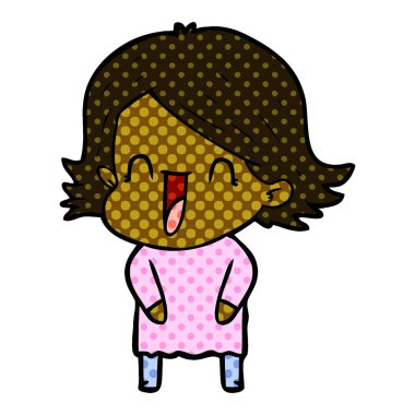 vektör çizim karikatür komik kadın