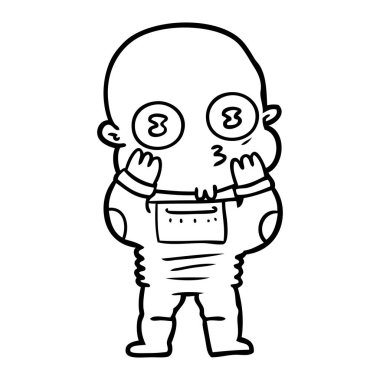 çizgi film garip kel uzay adamı