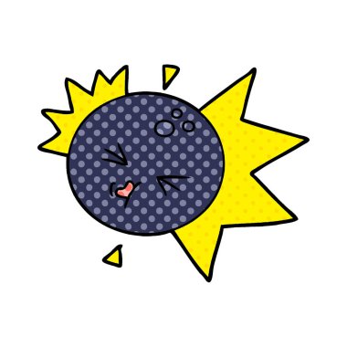 Bowling topu çarpıcı karikatür