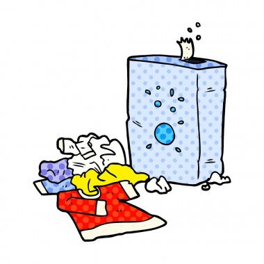 çizgi film çamaşır tozu ve Çamaşırhane