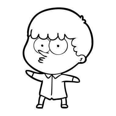 vektör çizim karikatür meraklı çocuk