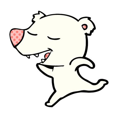 Karikatür kutup ayısının vektör çizimi