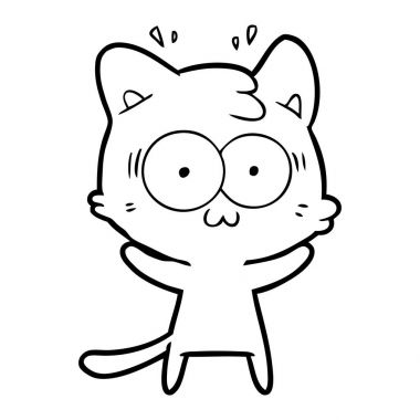 vektör çizim karikatür sürpriz kedi