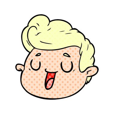 vektör çizim karikatür erkek yüz