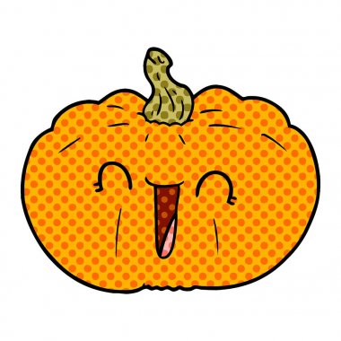 Çizgi film balkabağının vektör çizimi