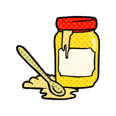 karikatür kavanoz bal