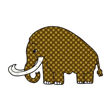 vektör çizim karikatür mamut