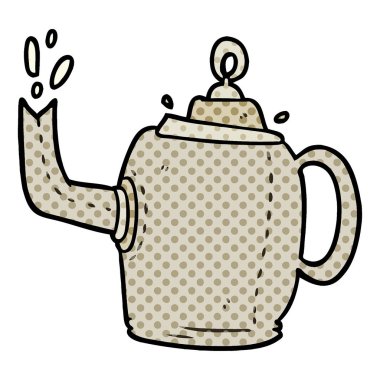 çizgi film eski metal su ısıtıcısı