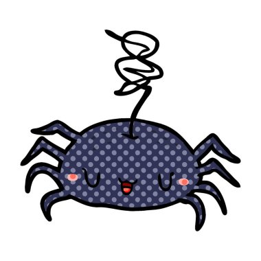 vektör çizim karikatür halloween örümcek