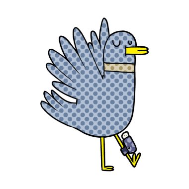 ahşap güvercin çırparak çizgi film