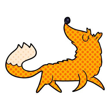 Çizgi film tilkisinin vektör çizimi