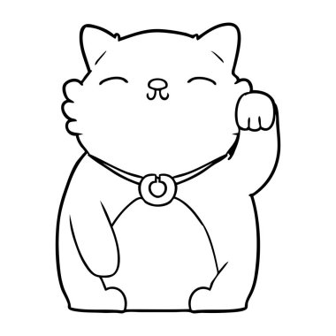 Çizgi film kedisinin vektör çizimi