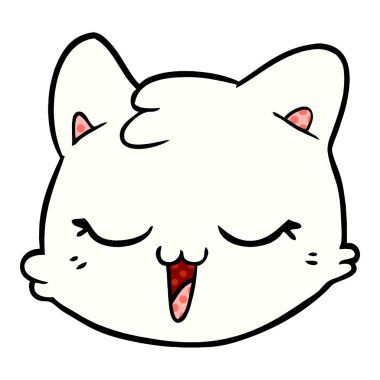 vektör çizim karikatür kedi yüz