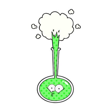 vektör çizim karikatür bilimsel deney