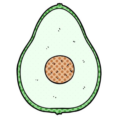 vektör çizim karikatür avokado