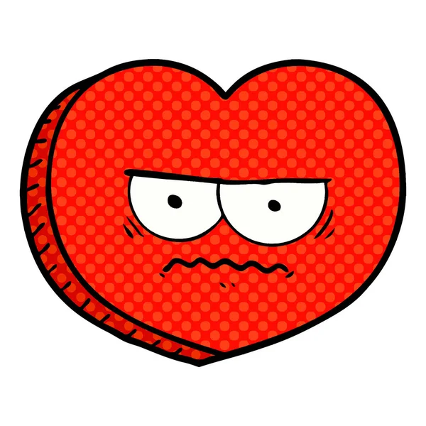 Karikatür kalp çiziminin vektör çizimi