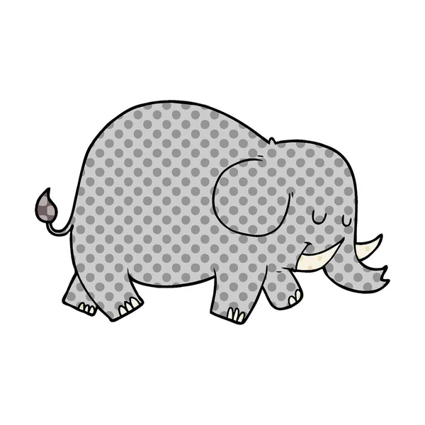 Vektor Illustration Tecknad Elefant — Stock vektor